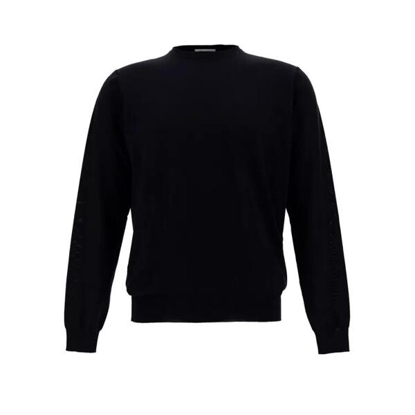 

Свитер crewneck sweater with ribbed trims in wool Gaudenzi, синий