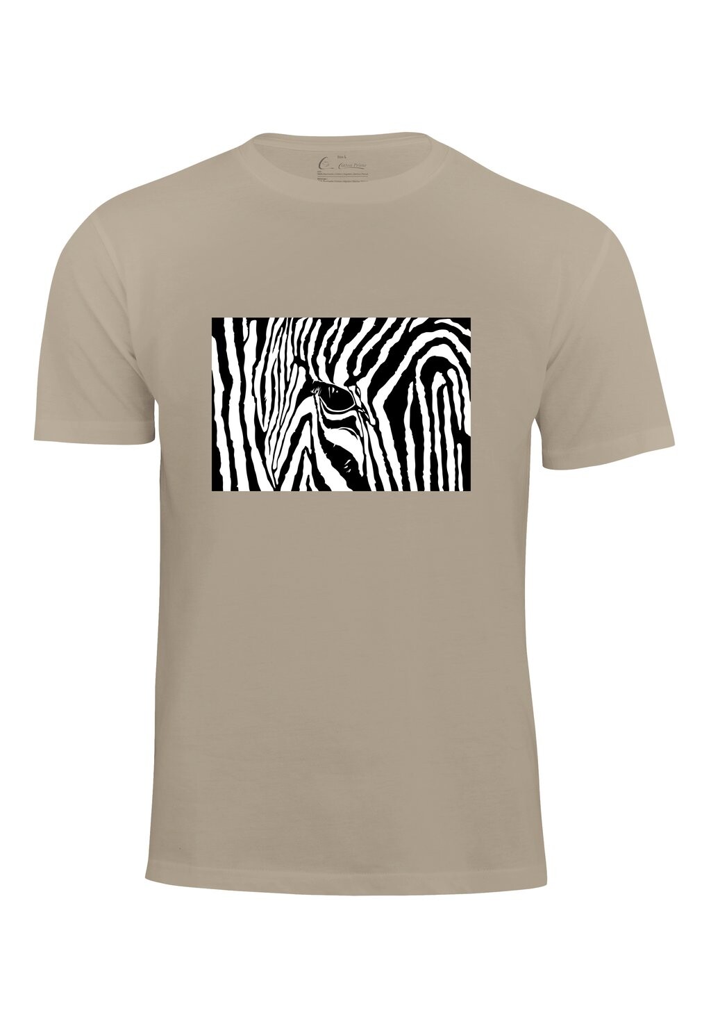 Футболка с принтом PRIME ZEBRA EYE Cotton Prime, цвет beige