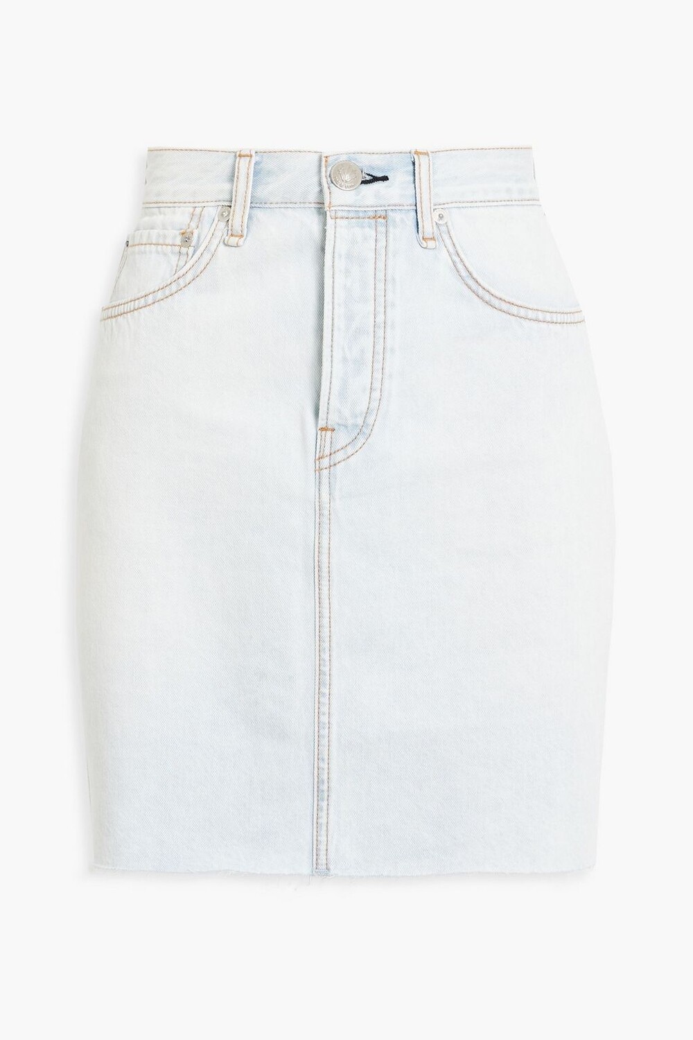 

Джинсовая мини-юбка с потертостями RAG & BONE, синий