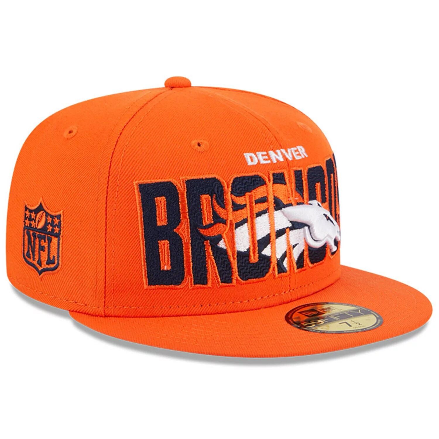 

Мужская облегающая шляпа New Era Orange Denver Broncos 2023 NFL Draft 59FIFTY