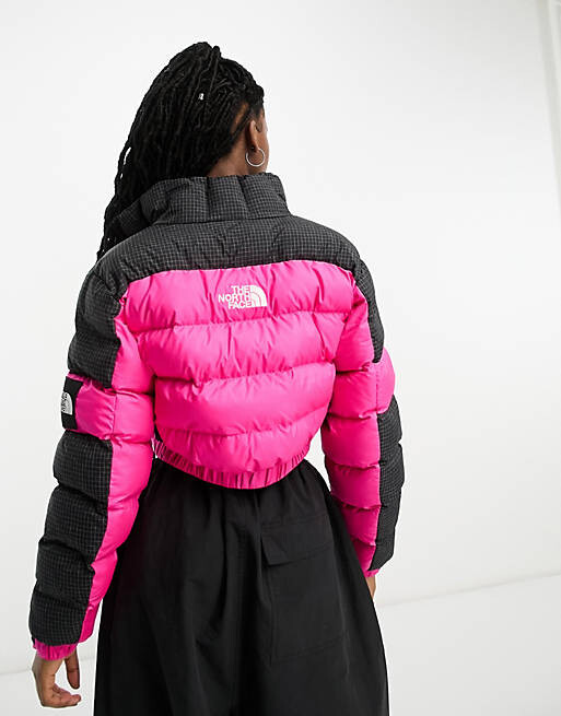 

Ярко-розовая укороченная утепленная куртка-пуховик The North Face NSE Rusta