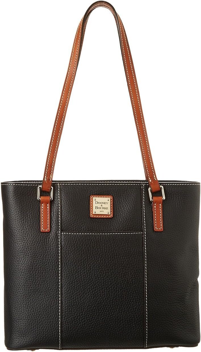 

Маленькая сумка-шопер Pebble Lexington Dooney & Bourke, цвет Black w/ Tan Trim