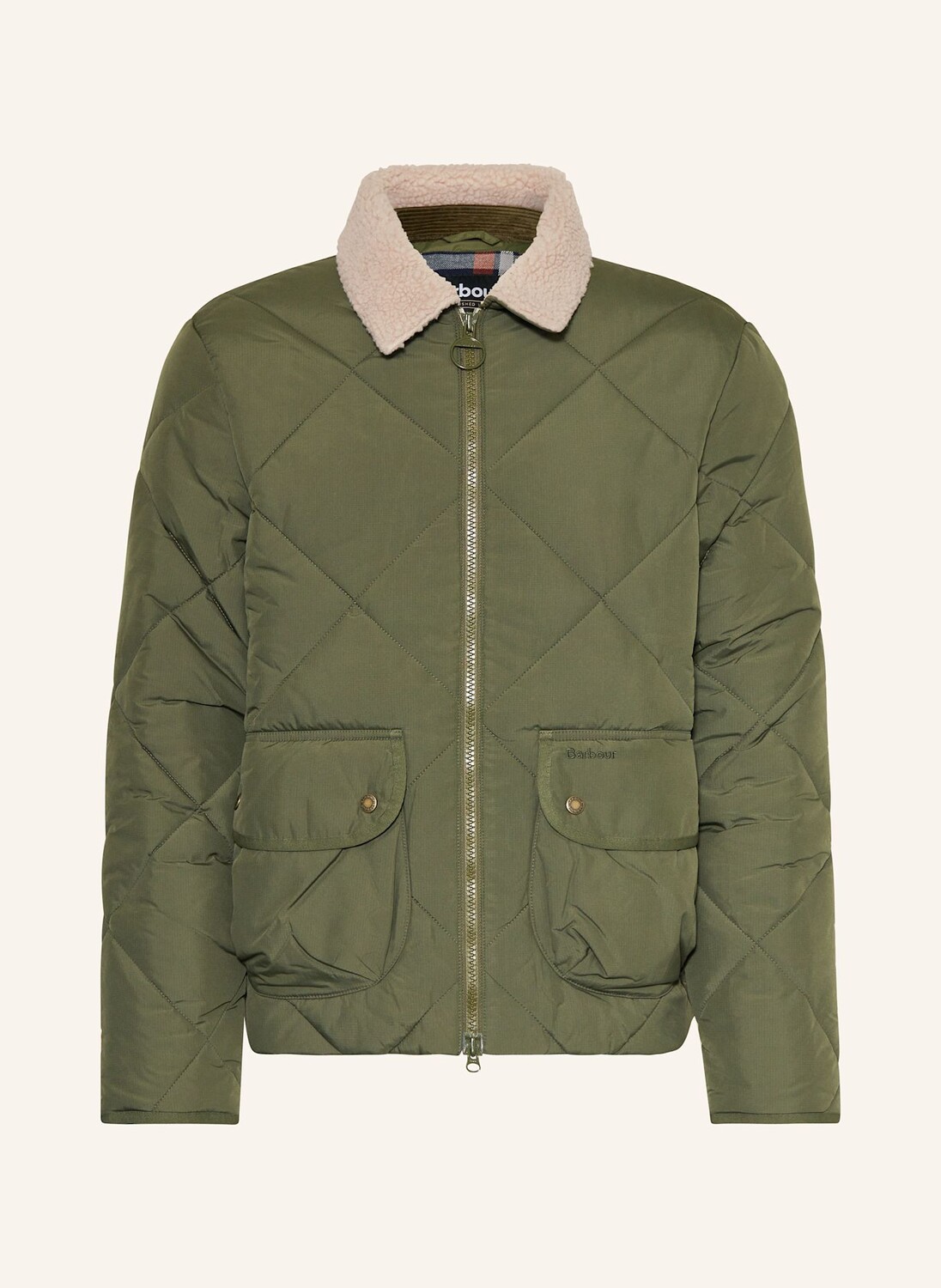 

Стеганая куртка рыболова Barbour, зеленый