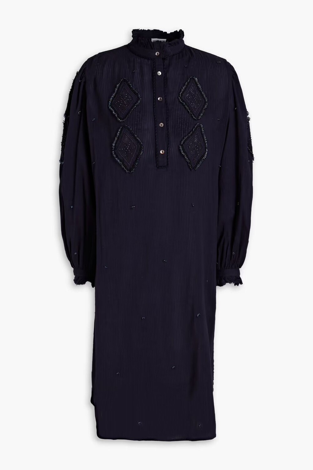 

Платье-рубашка Ayo из хлопка с декором Antik Batik, темно-синий