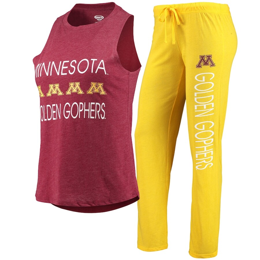 

Пижамный комплект Concepts Sport Minnesota Golden Gophers, золотой