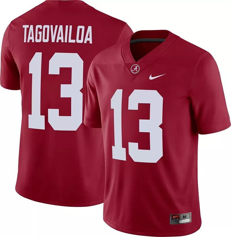 

Мужское футбольное джерси Nike Tua Tagovailoa Alabama Crimson Tide #13 Crimson Dri-FIT Game