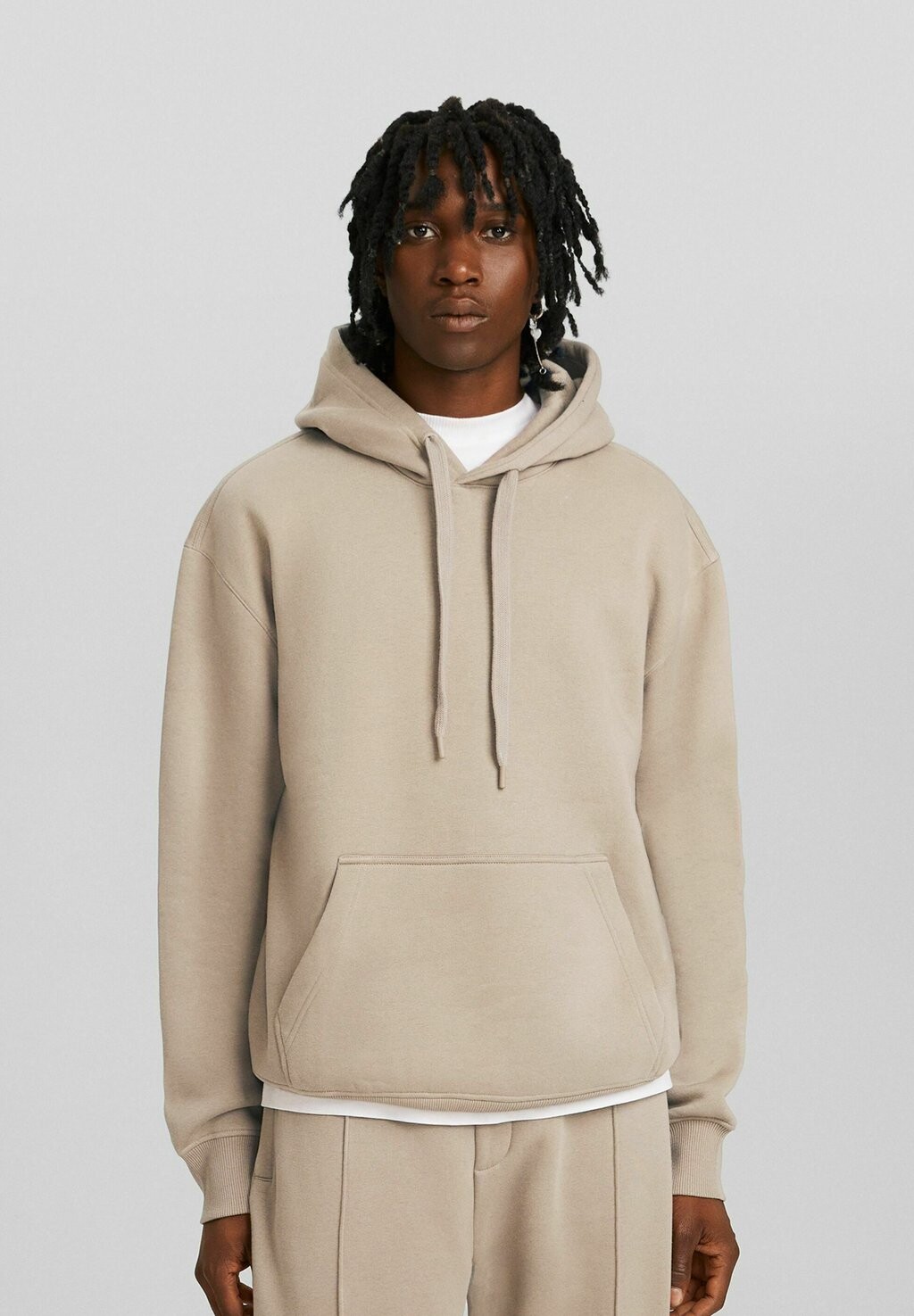 

Спортивный костюм SET HOODIE AND WIDE LEG PANT Bershka, цвет camel