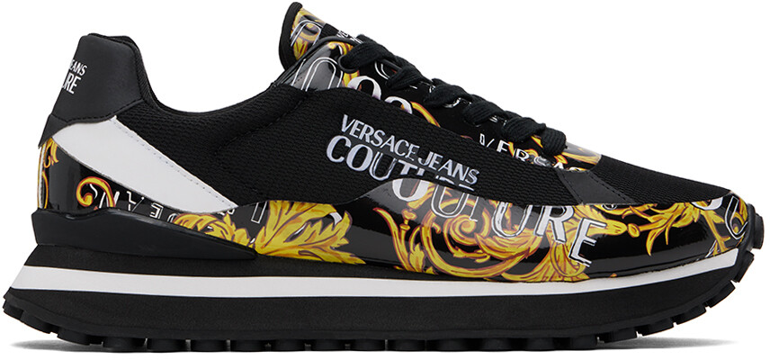 

Черные кроссовки Spyke Versace Jeans Couture, цвет Black/Gold