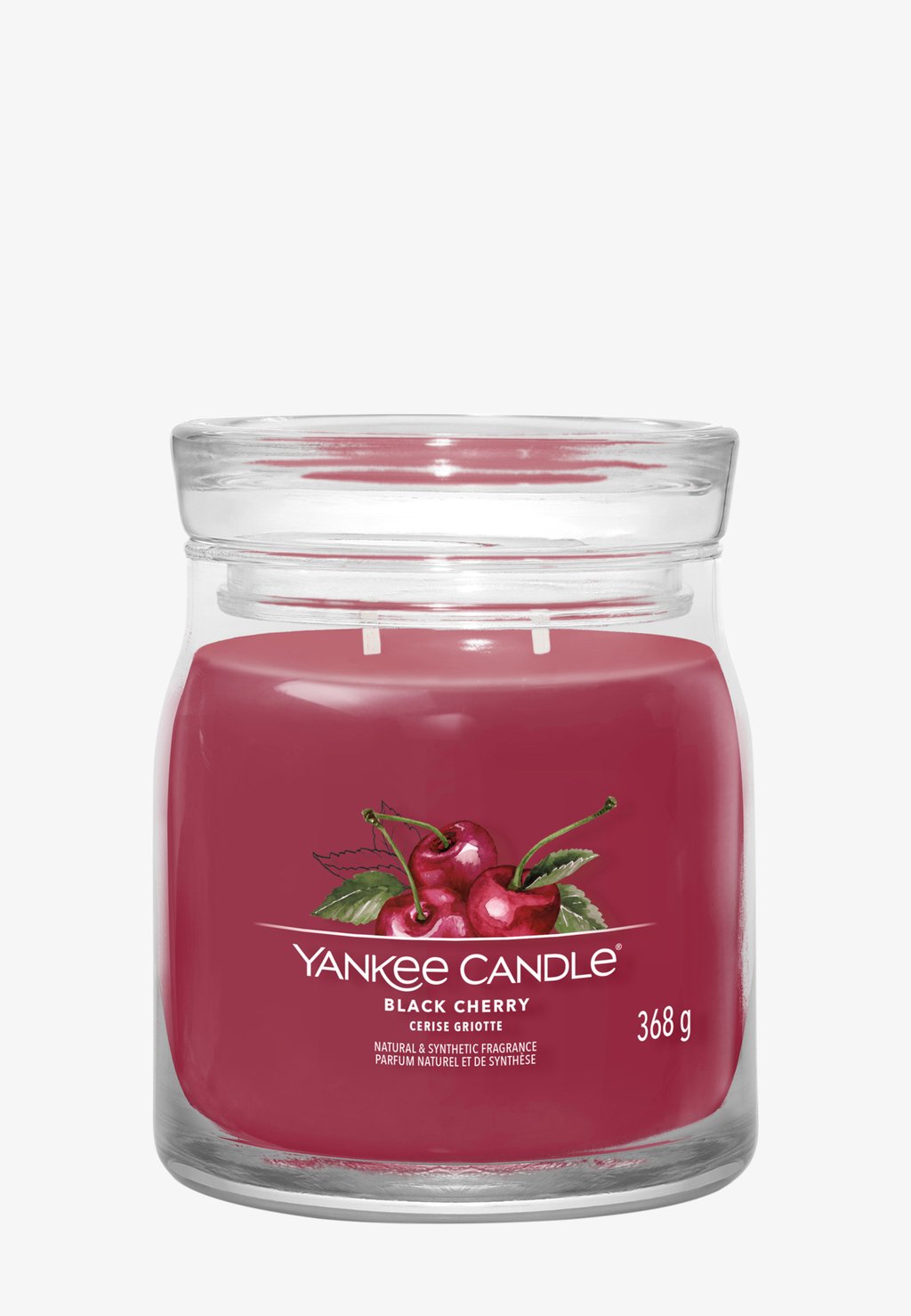 Ароматическая свеча Signature Medium Jar Black Cherry Yankee Candle, красный
