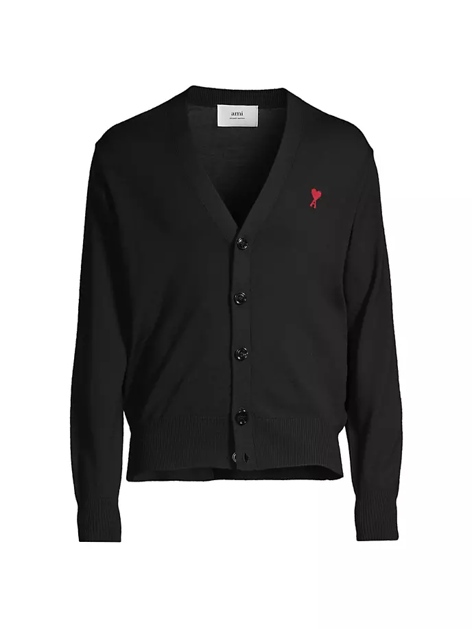 

Шерстяной кардиган Ami De Coeur Ami Paris, цвет noir