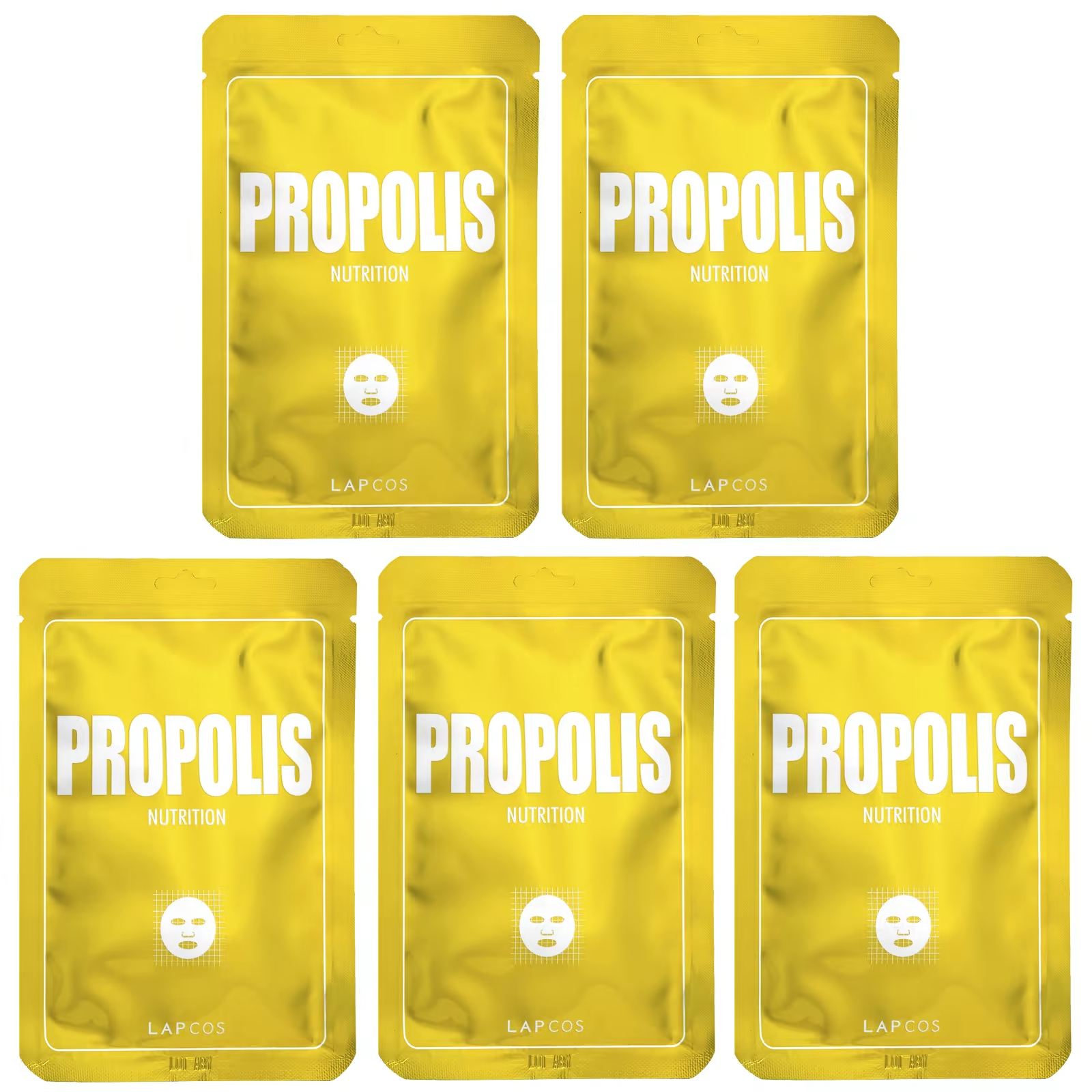 Набор тканевых масок Lapcos Propolis Nutrition Beauty, 5 листов по 0,84 жидкой унции (25 мл) каждый lapcos набор очищающих тканевых масок с морскими водорослями 5 шт по 25 мл 0 84 жидк унции