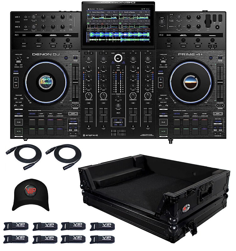 DJ-Контроллер Denon PRIME 4+ DJ Controller WI-FI STREAMING With Amazon Music + XS-PRIME4 WBL Case dj контроллер denon lc6000
