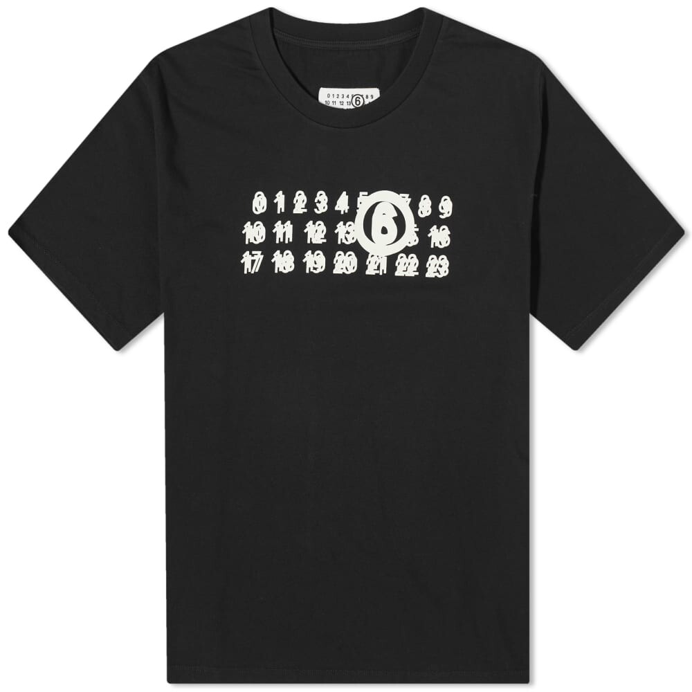 

Футболка с тройным логотипом MM6 Maison Margiela, черный