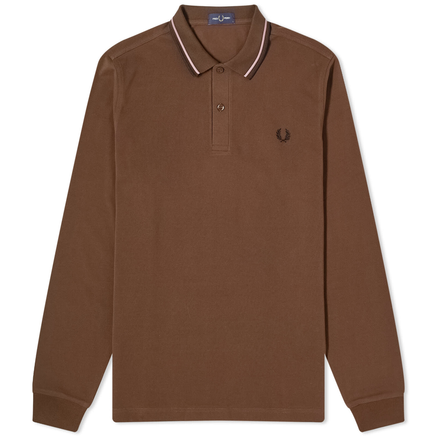 

Поло Fred Perry Long Sleeve Twin Tipped, цвет Burnt Tobacco