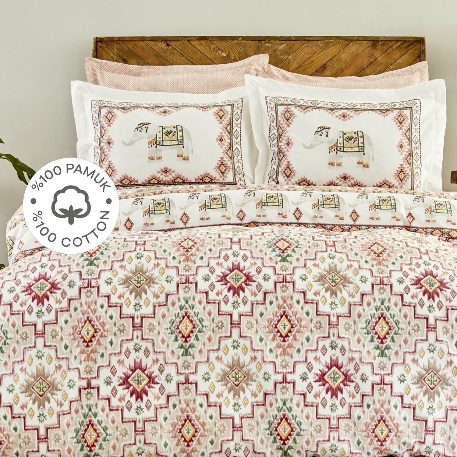 

Karaca Home Avanos Желтый Комплект постельного белья из 100% хлопка