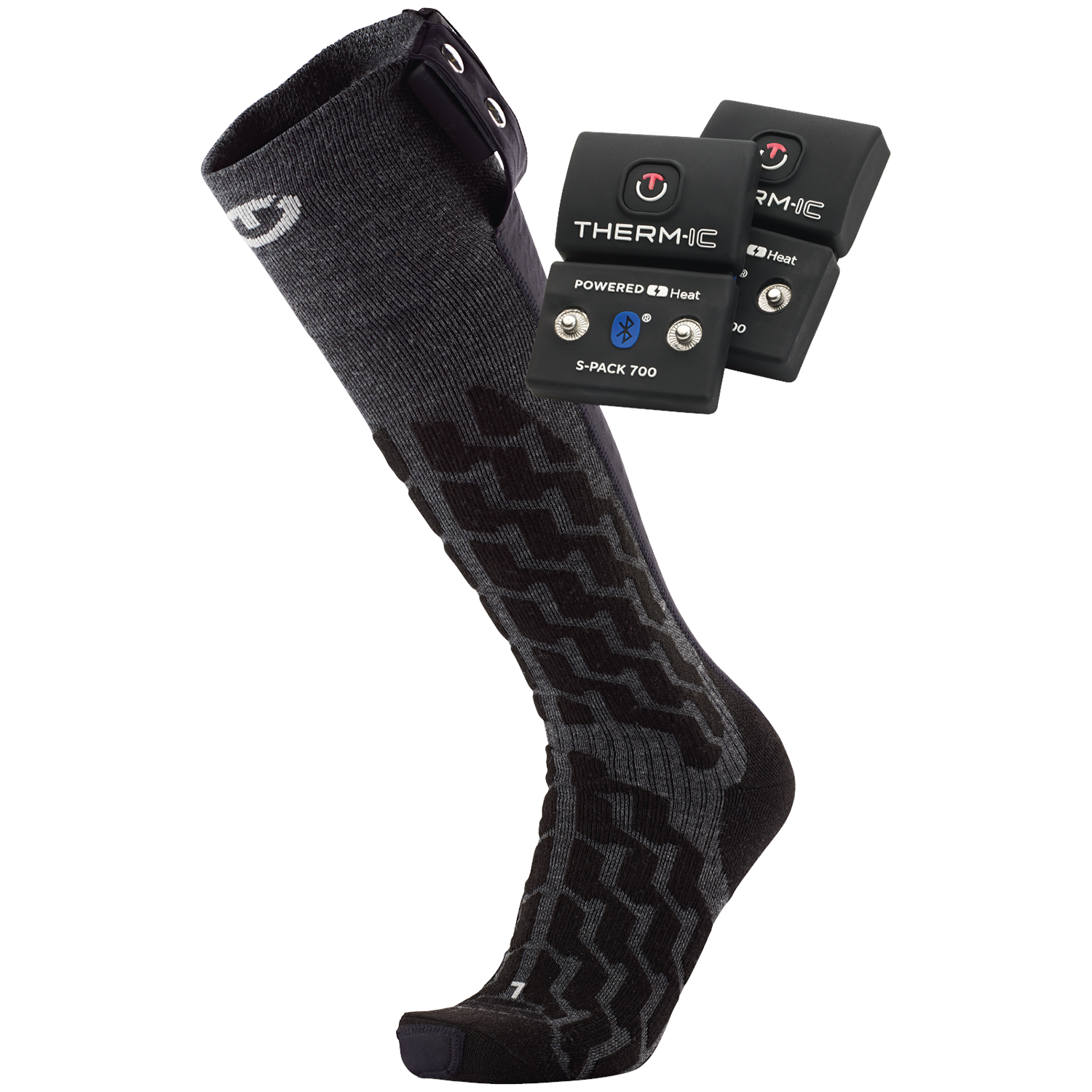 Носки Therm-ic Sock Set Heat Fusion Uni + S-Pack 700B, черный носки therm ic 2019 20 warmer ready junior us xxs