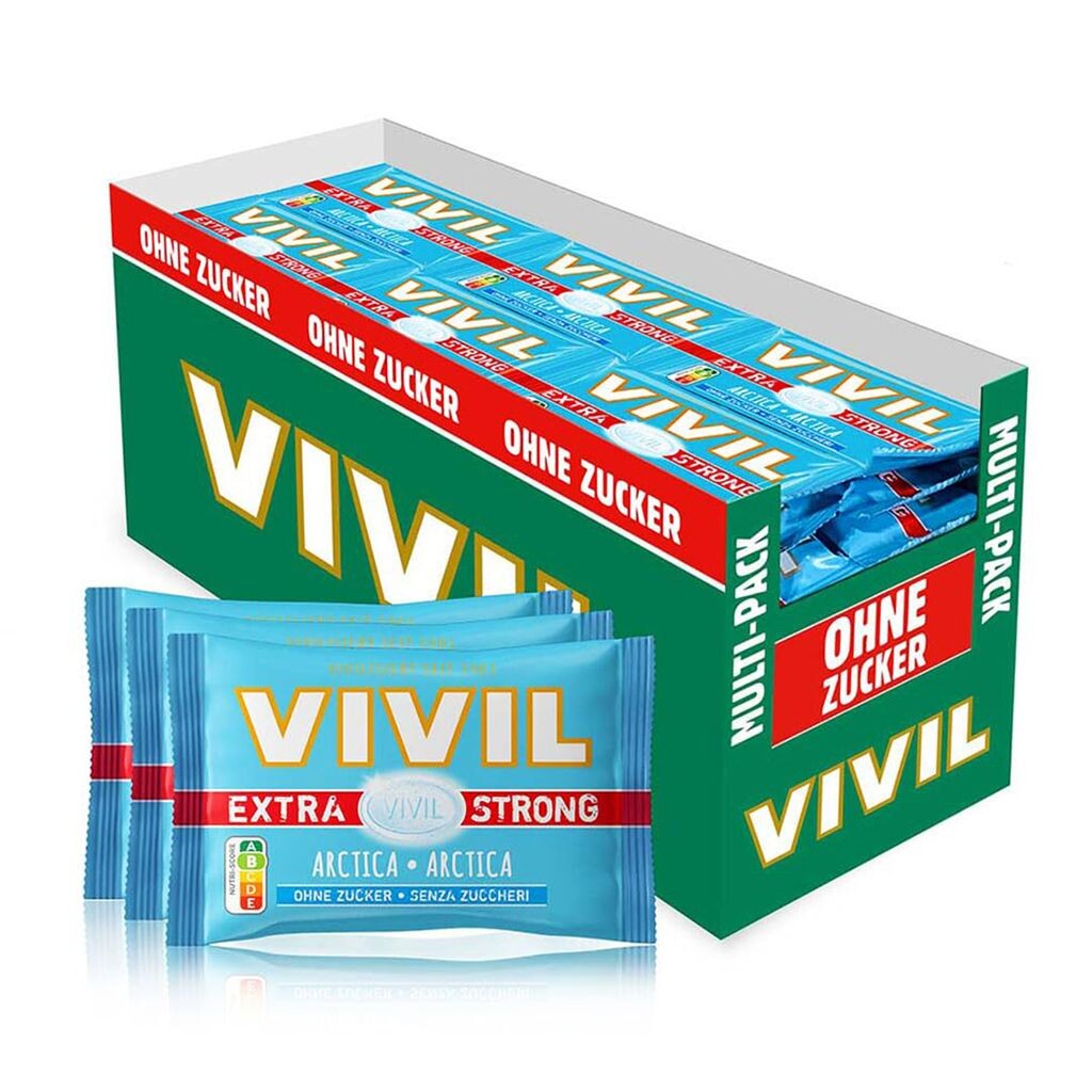 

VIVIL Пастилки Extra Strong Arctica без сахара | 26 х упаковка по 3 шт. Vivil A. Müller
