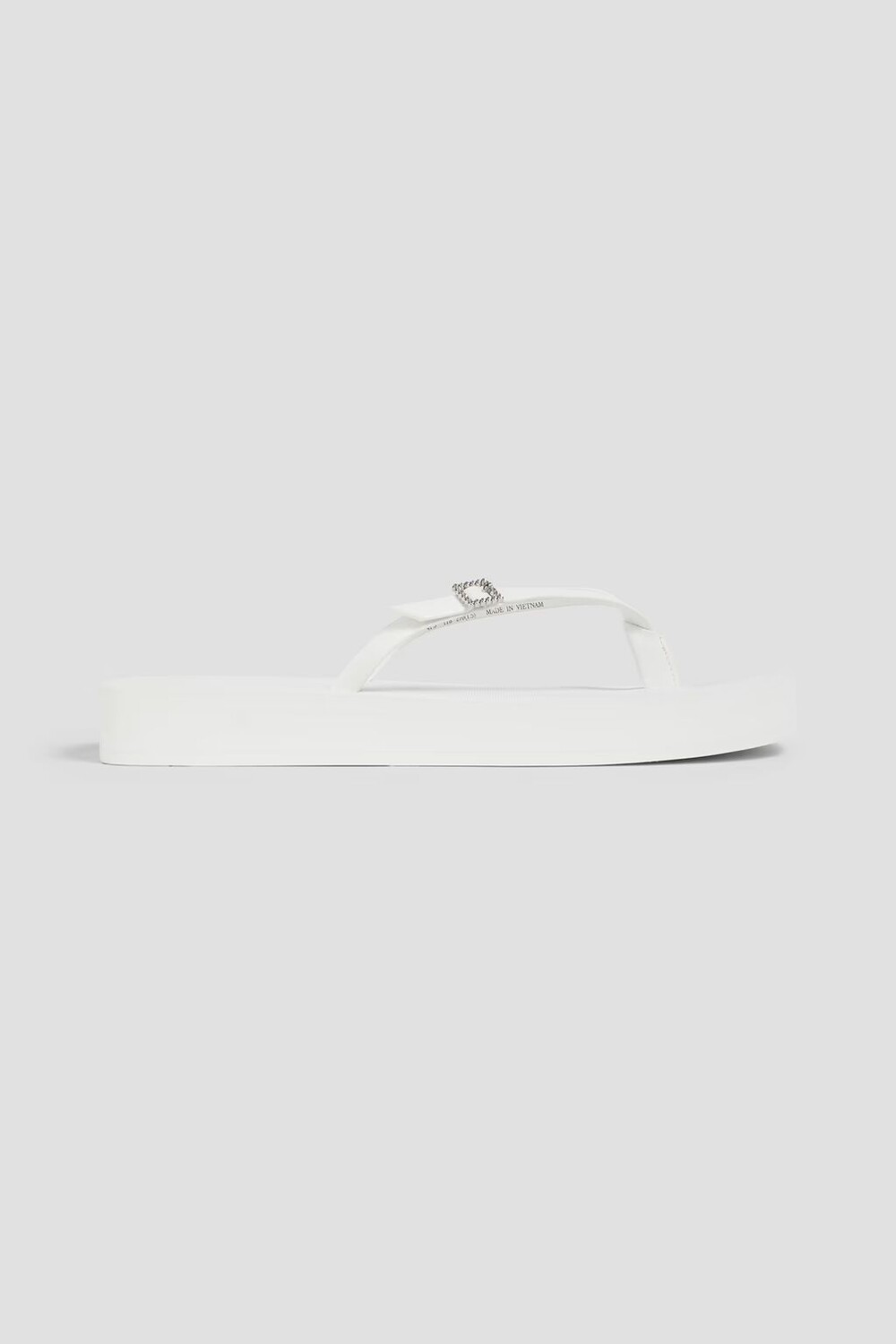 

Украшенные шлепанцы на платформе из искусственной кожи Stuart Weitzman, белый