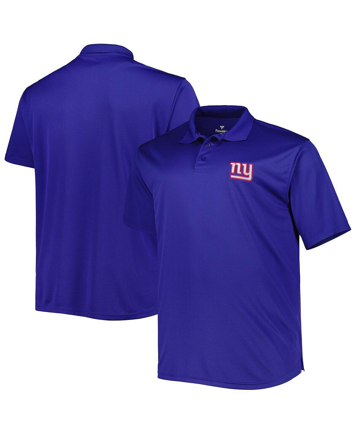 цена Мужская рубашка-поло Royal New York Giants Big and Tall Birdseye Fanatics