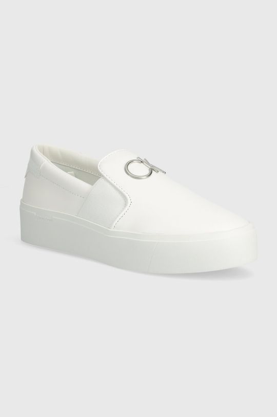 

Кожаные кроссовки Flatform Cup Slip On Re Lock Lth Calvin Klein, белый