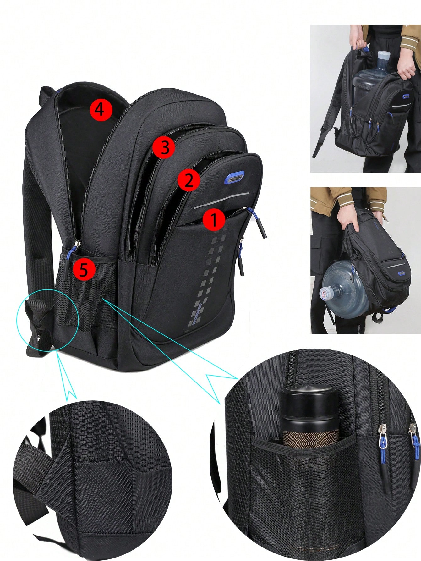 Усиленная водонепроницаемая сумка большой вместимости, черный цельный рюкзак для мужчин с usb зарядкой многофункциональная водонепроницаемая школьная сумка для колледжа мужской повседневный дорожный