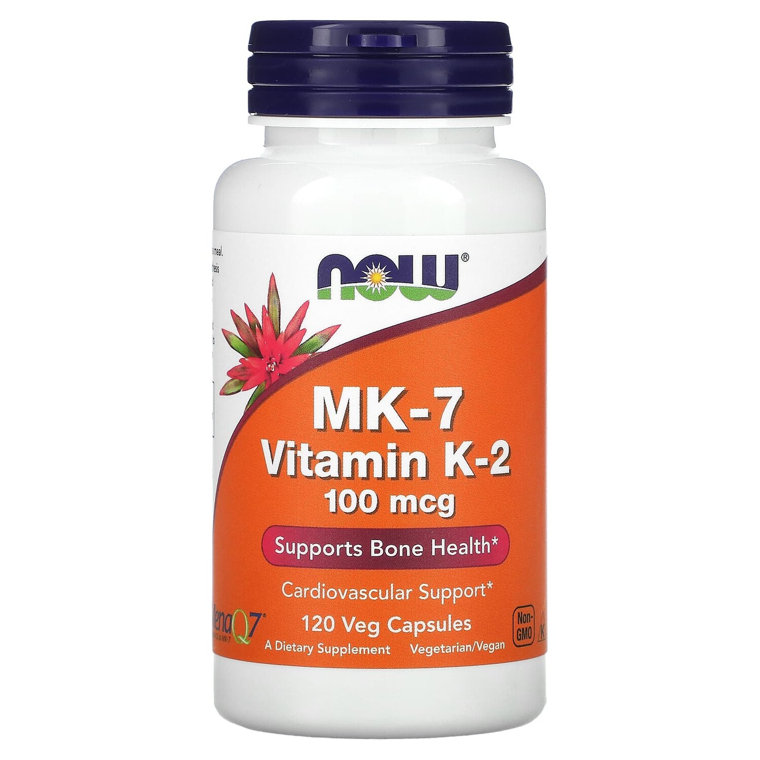 

MK-7, витамин K2, 100 мкг, 120 вегетарианских капсул, NOW Foods