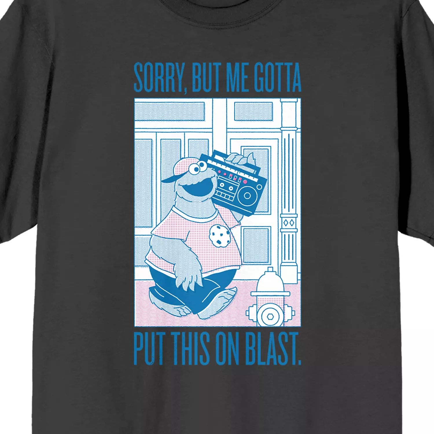 Мужская футболка «Улица Сезам» с изображением печенья-монстра Licensed Character носки женские хлопковые с рисунком печенья монстра элмо улица сезам