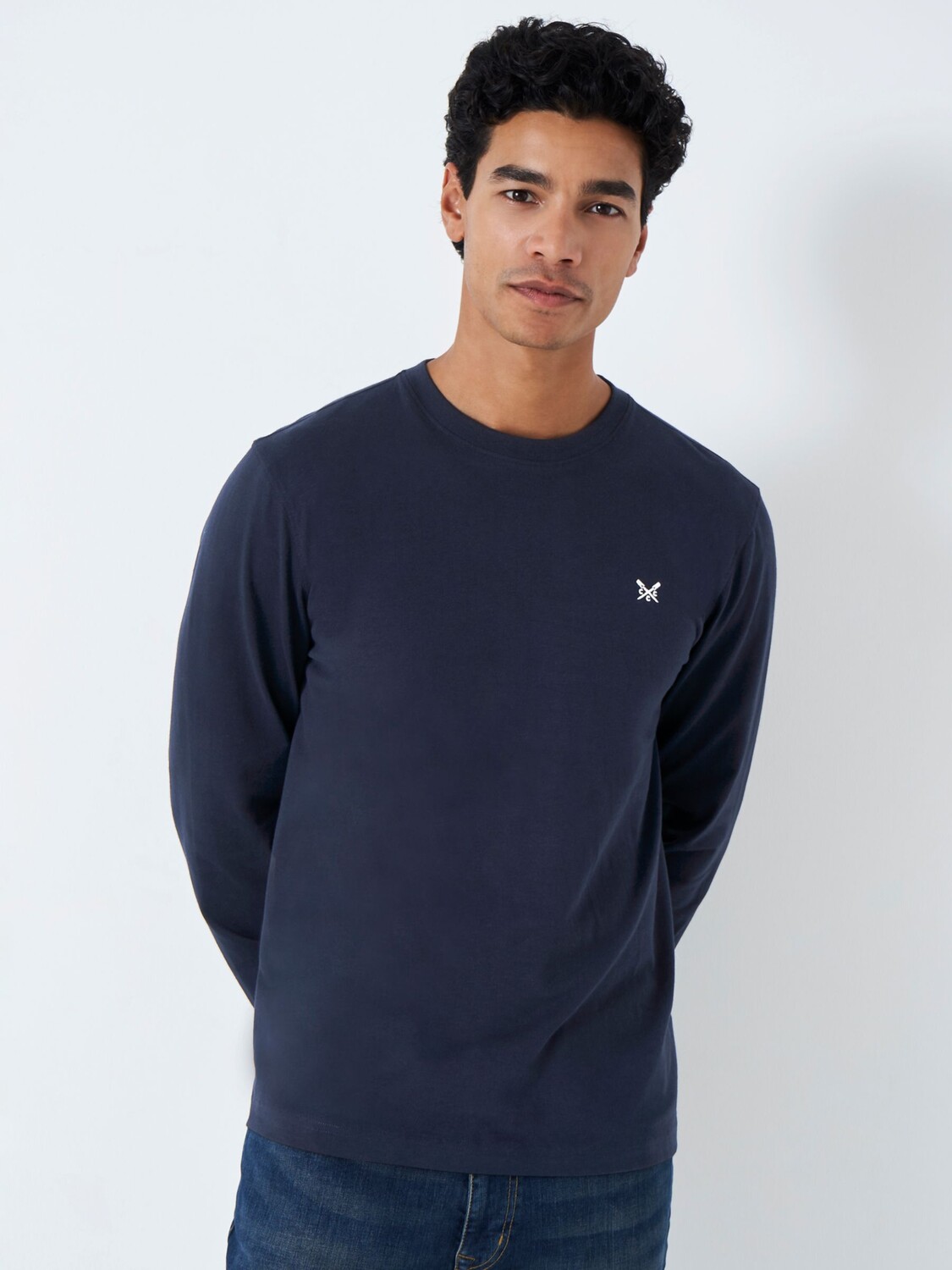 

Футболка с длинным рукавом Crew Clothing, темно-синий