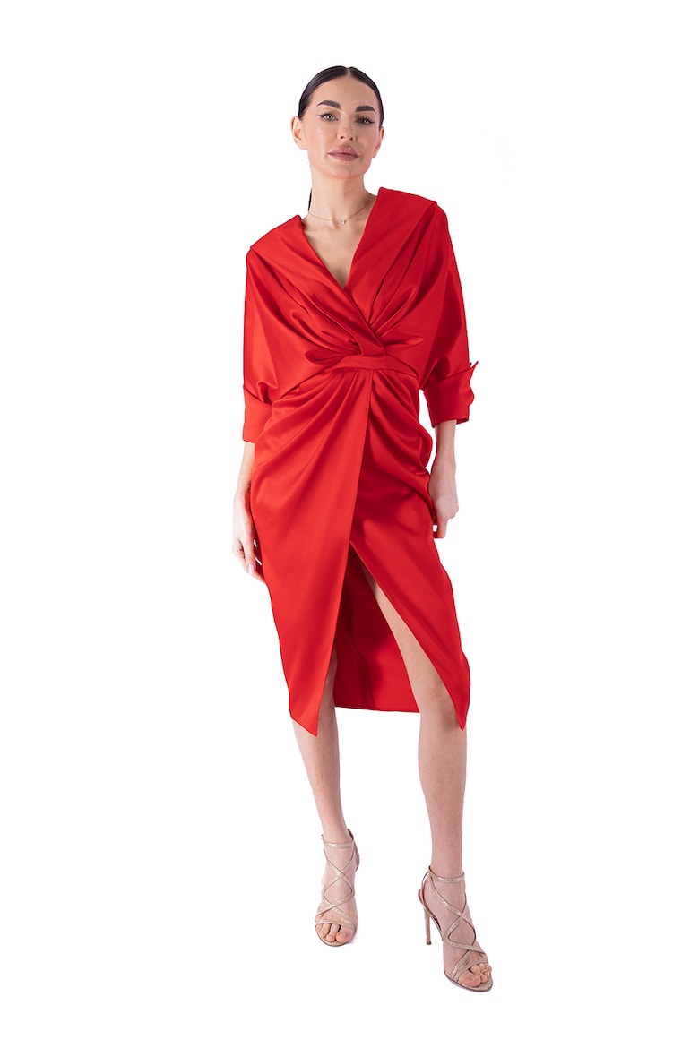 Платье с драпировкой Acob À Porter, красный
