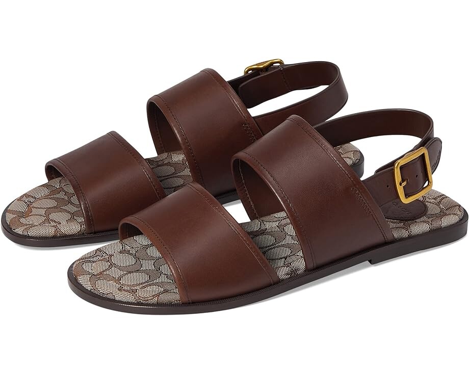 

Сандалии COACH Leather Two Strap Sandal, коричневый