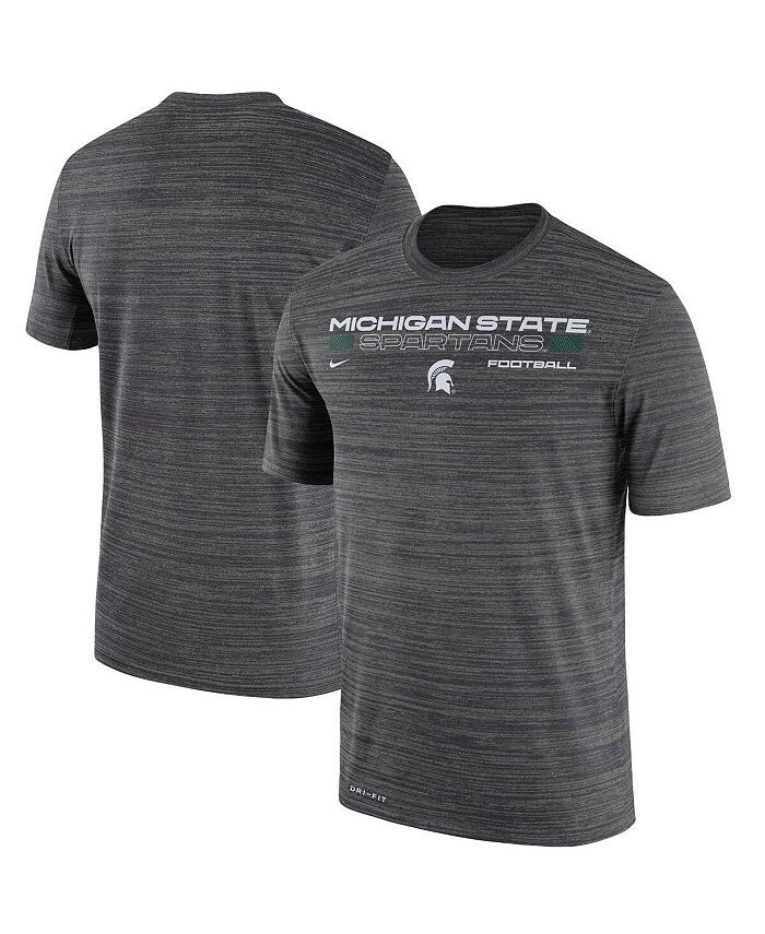 

Мужская угольная футболка Michigan State Spartans Velocity Legend Performance Nike, серый