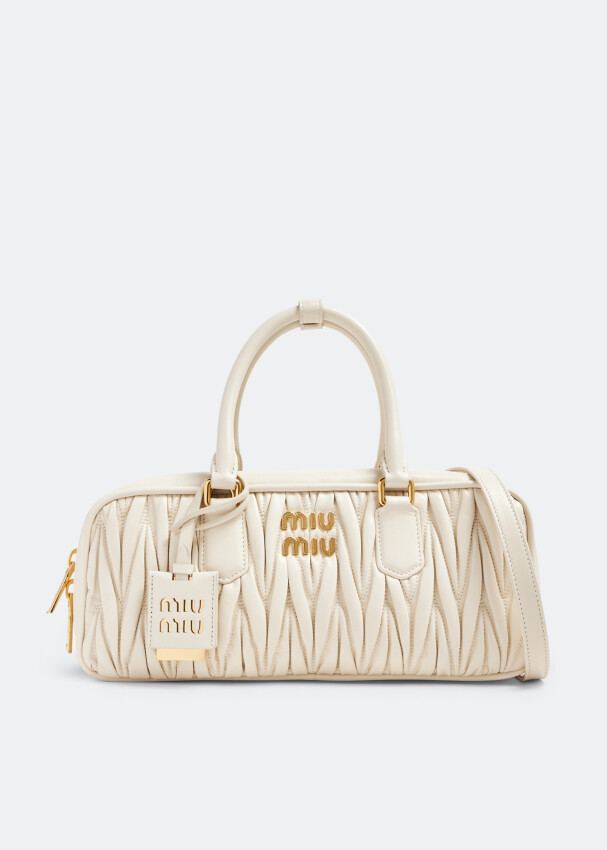 Сумка Miu Miu Arcadie Matelassé Leather, белый