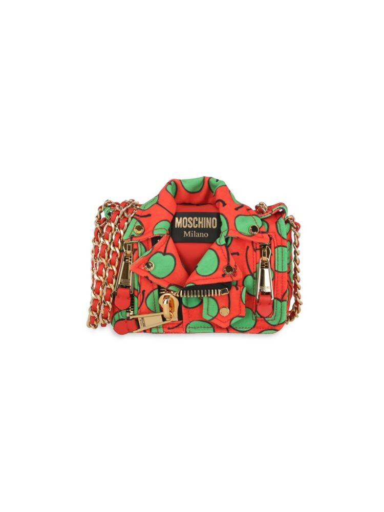 

Сумка через плечо с вишневым принтом Moschino, цвет Cherry Multi