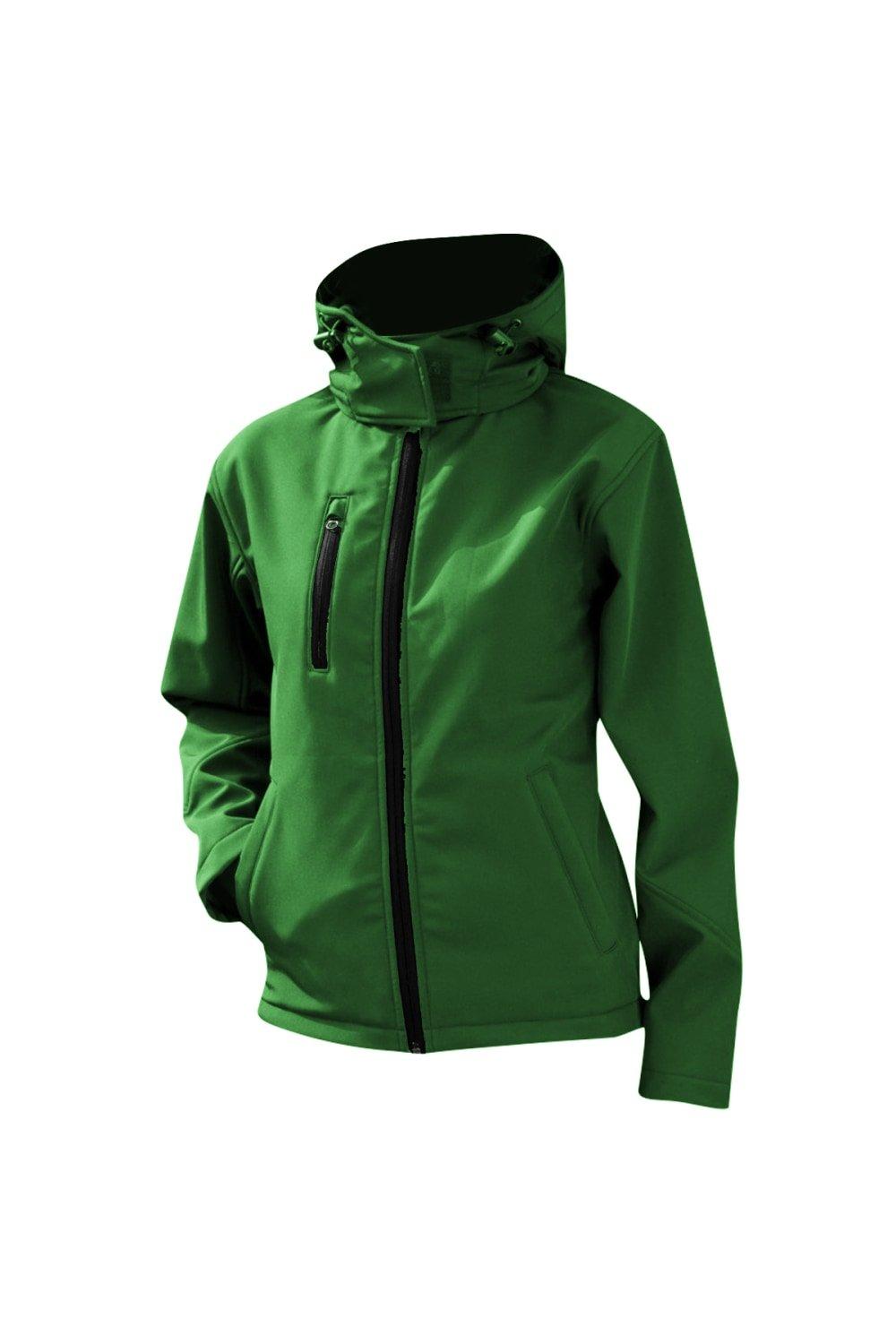 Куртка из софтшелла Core Lite с капюшоном Result, зеленый влаго ветрозащитная мембрана megaflex roof extra трехслойная ширина 1 5 м 70 м²