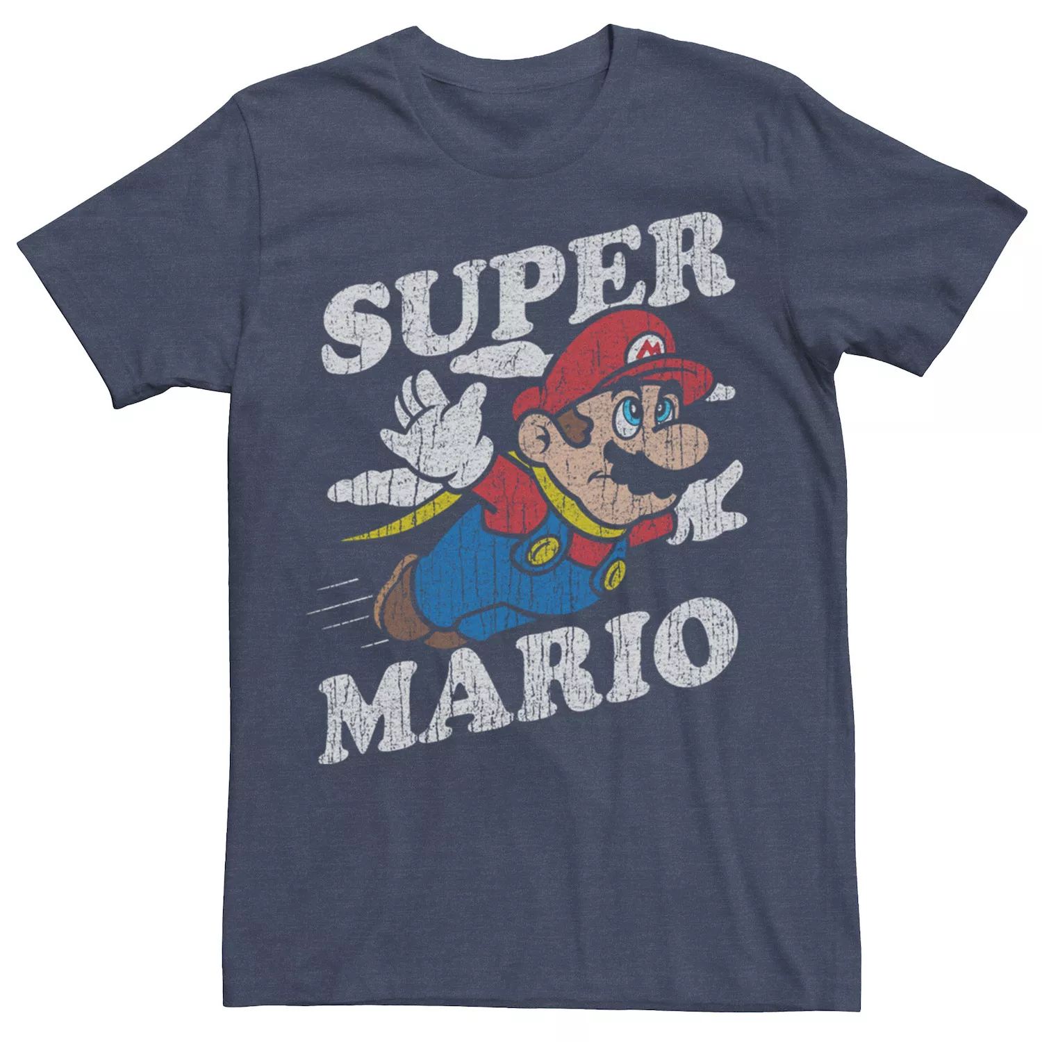 Мужская классическая летающая футболка Nintendo Super Mario Licensed Character мужская классическая раскрашенная футболка nintendo super mario keep it licensed character
