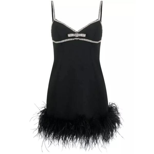 

Платье embellished crepe minidress Self Portrait, черный