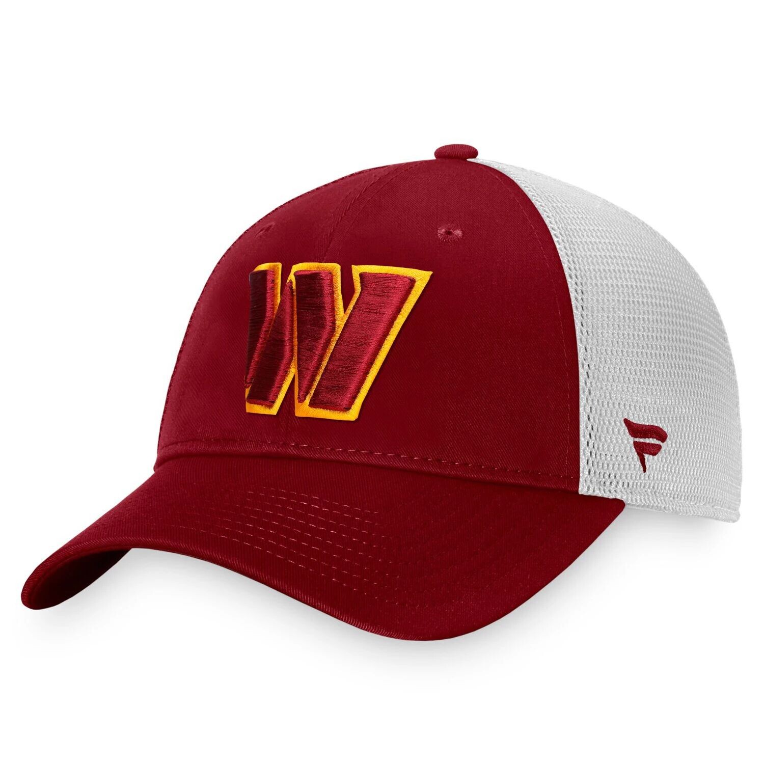 

Мужская кепка Fanatics бордового/белого цвета с логотипом Washington Commanders Fundamental Trucker Snapback