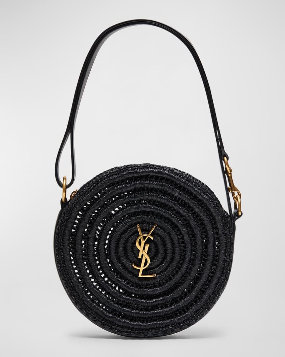 

Круглая сумка через плечо YSL из рафии Saint Laurent