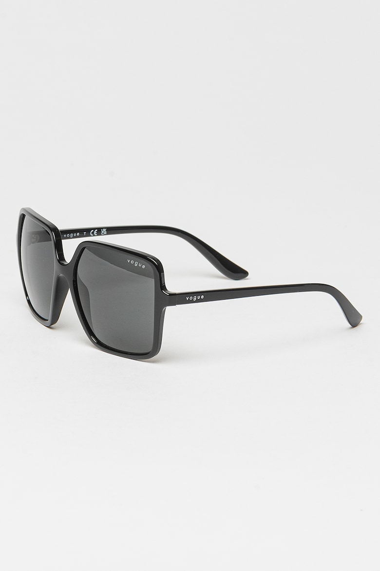 цена Квадратные солнцезащитные очки с толстыми линзами Vogue, черный