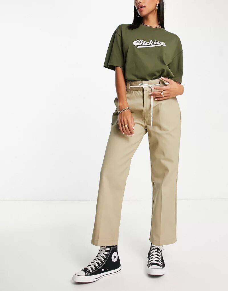 

Бежевые укороченные брюки Dickies Phoenix