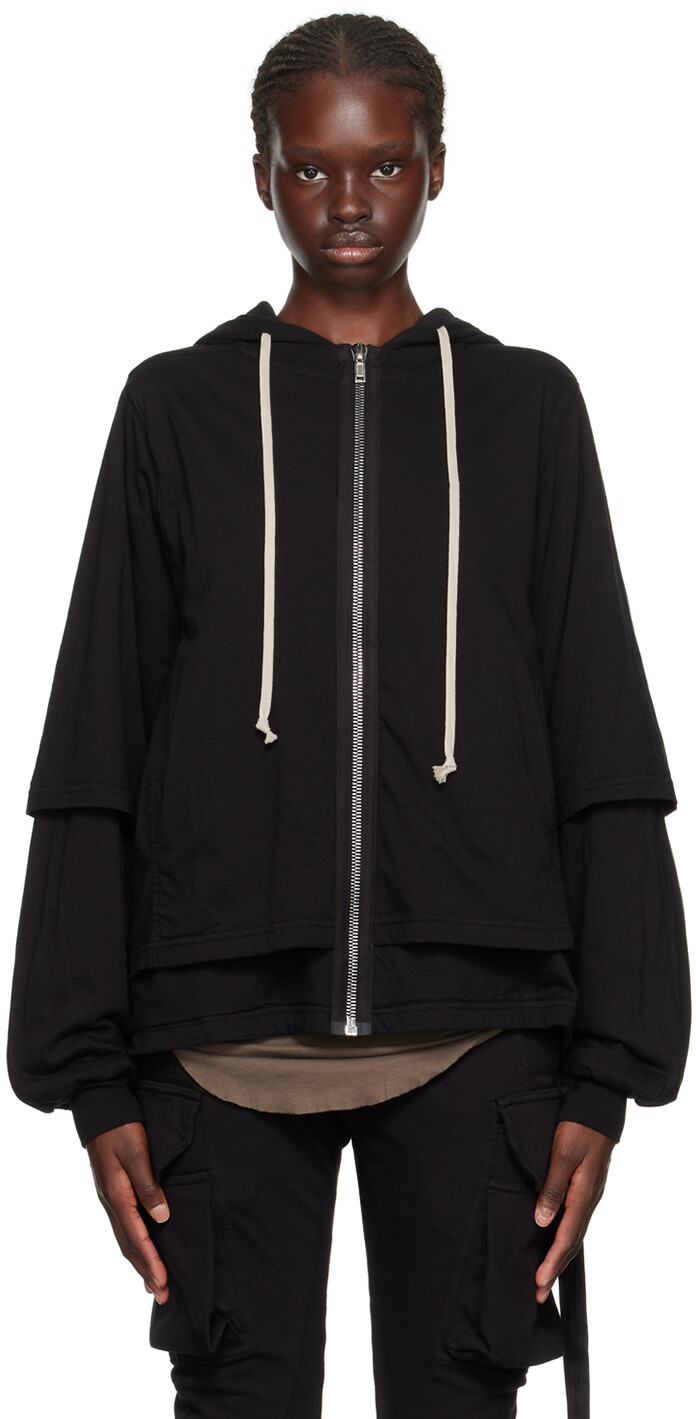 

Черная толстовка Hustler на молнии Rick Owens DRKSHDW, Черный