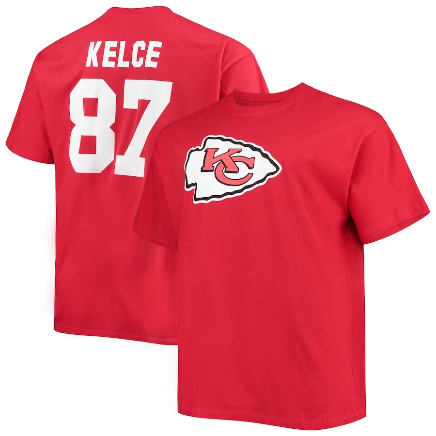 

Футболка с именем и номером Fanatics Branded Kansas City Chiefs, красный