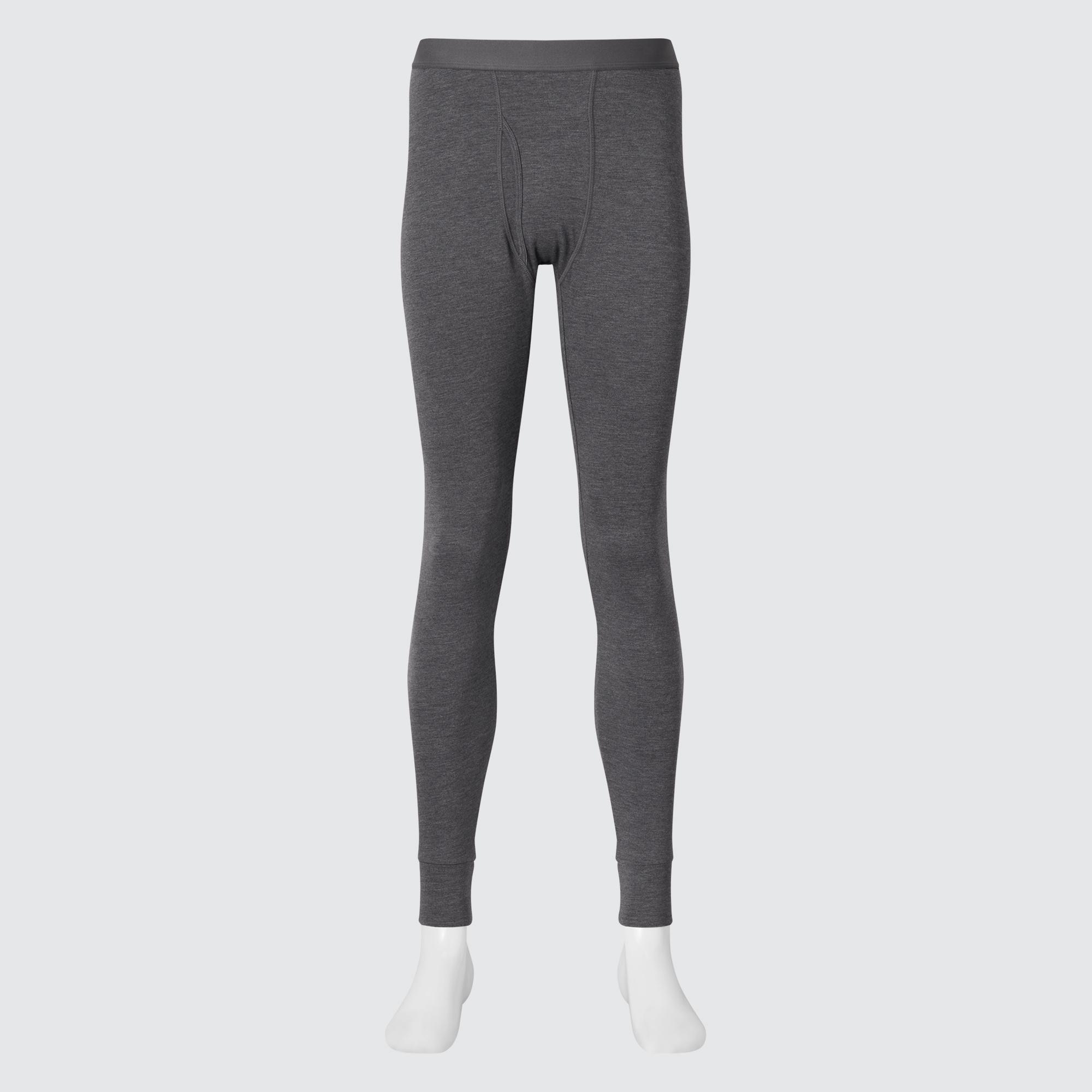 Колготки Uniqlo Heattech термальные, темно - серый брюки uniqlo heattech pile lined joggers темно серый