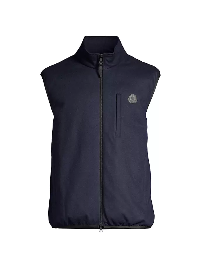 

Пуховый жилет Tumba из кашемира Moncler, синий