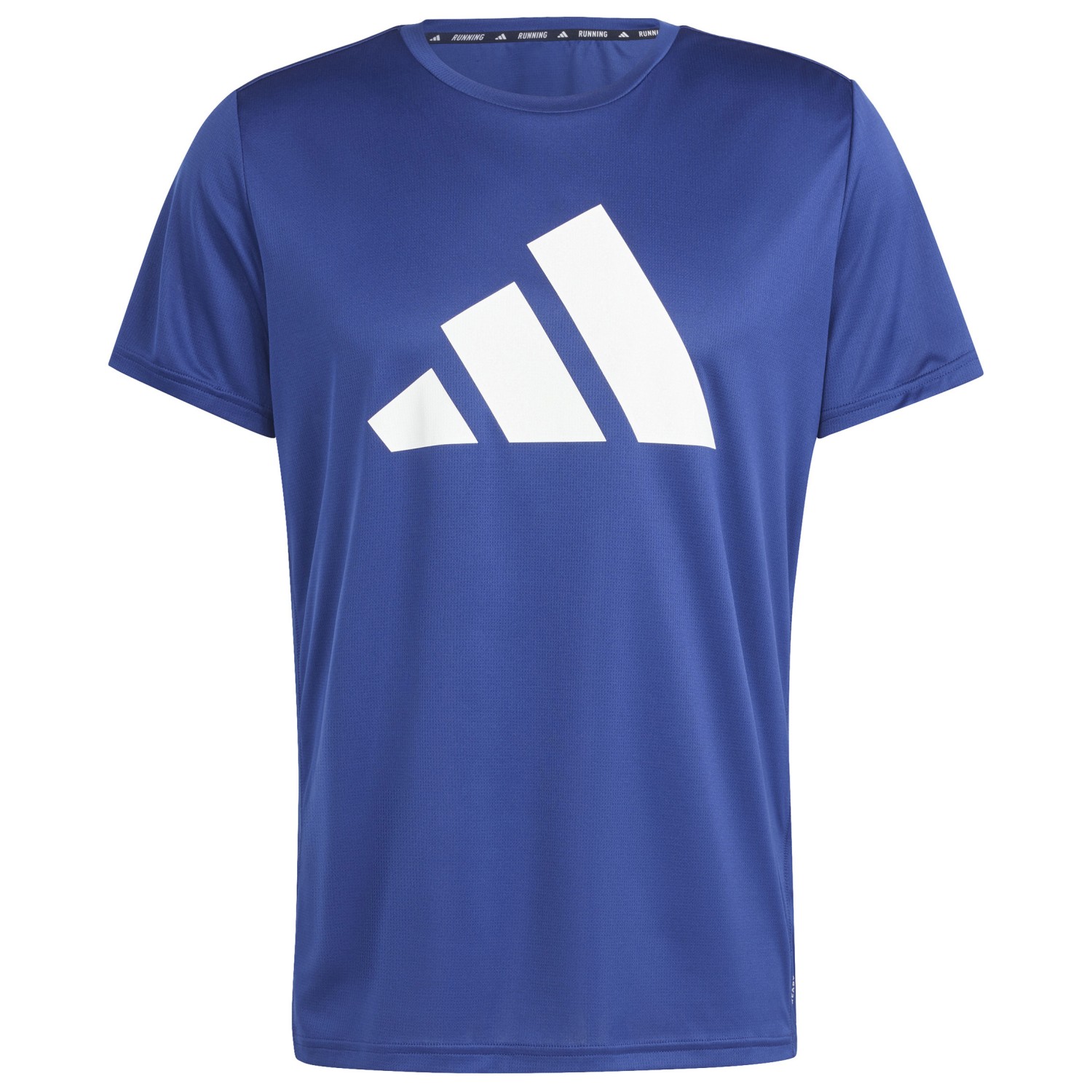 футболка adidas run it tee m logo training sports short sleeve black черный Функциональная рубашка Adidas Run It Tee, темно синий