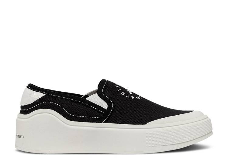 

Кроссовки Adidas STELLA MCCARTNEY X WMNS COURT SLIP-ON 'CORE BLACK', черный