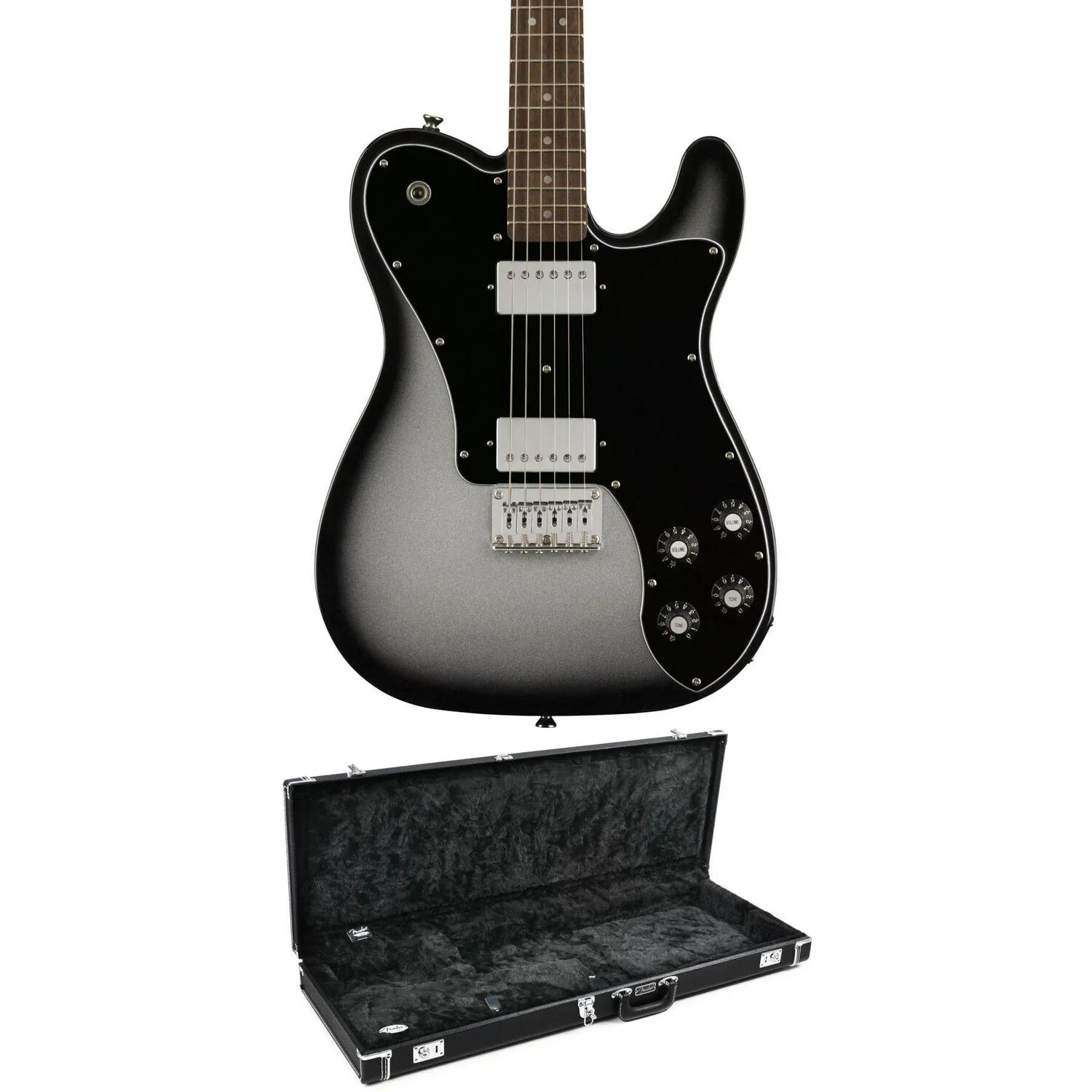 

Электрогитара Squier Affinity Series Telecaster Deluxe в жестком футляре — Silver Burst, эксклюзивно для Sweetwater