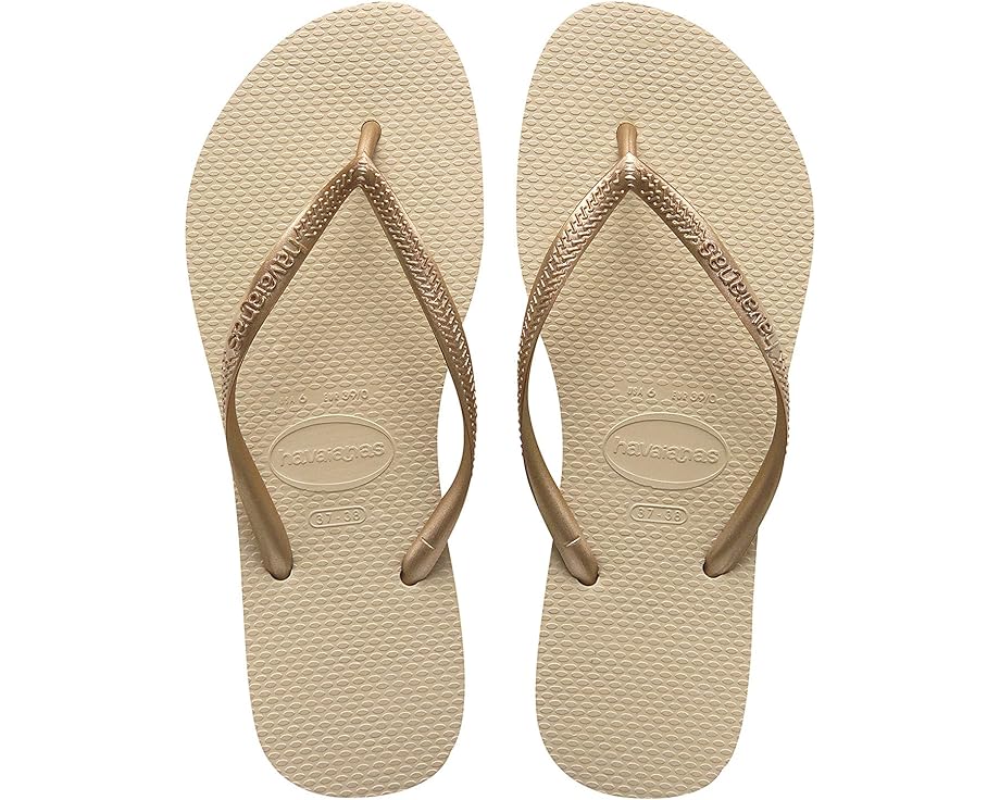 Сандалии Havaianas Slim Flip Flop Sandal, цвет Sand Grey/Light Gold