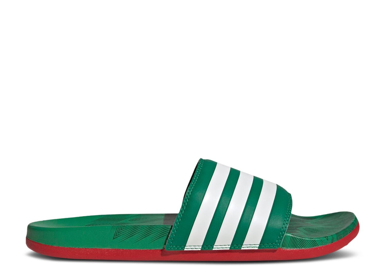 

Кроссовки adidas Adilette Comfort Slide 'Vivid Green Scarlet', зеленый