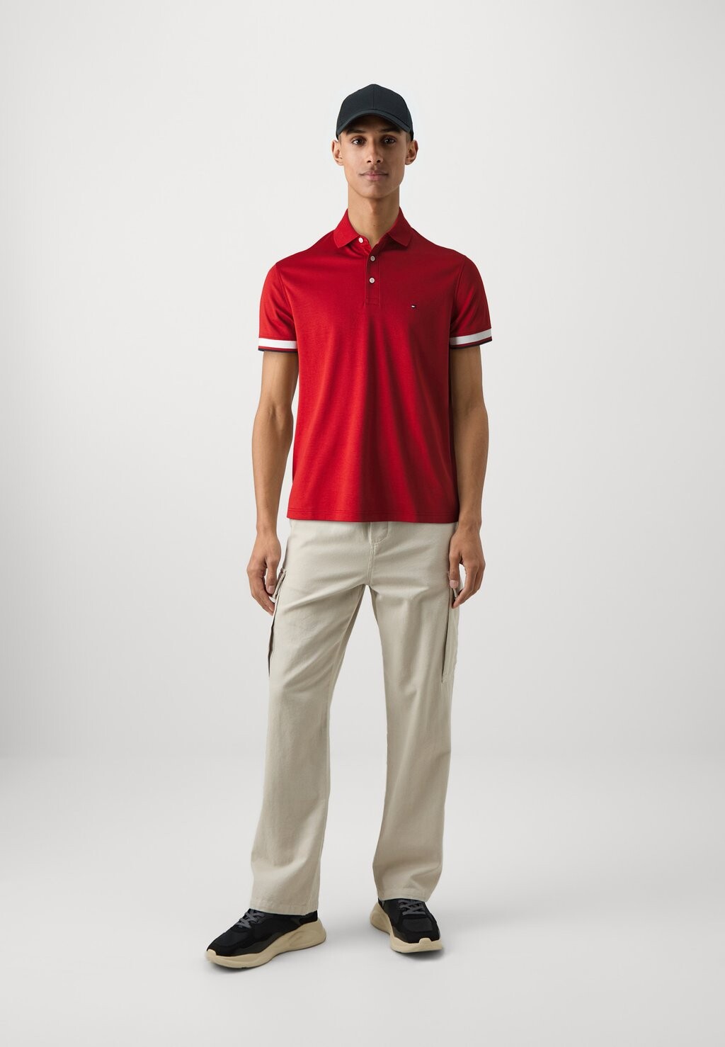 

Рубашка поло INTERLOCK SLEEVE DETAIL Tommy Hilfiger, красный